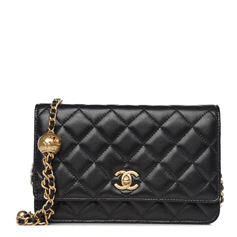 chanel quilted lambskin wallet chain replica|Chanel wallet on chain classic.